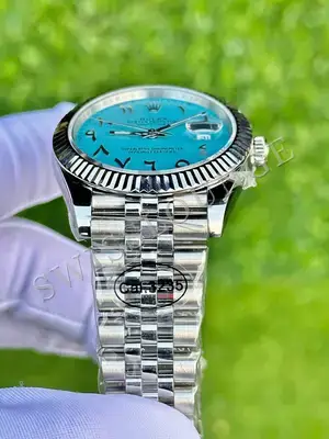 Rolex Datejust 36 mm "Palm Green Fluted Bezel Jubile Kordon" 126234 No. 12 — 4. görsel
