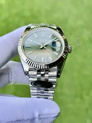 Rolex Datejust 36 mm "Palm Green Fluted Bezel Jubile Kordon" 126234 No. 13 — 4. görsel