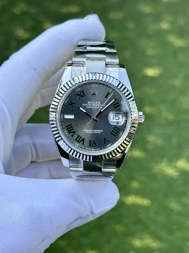 Rolex Datejust 36 mm "Palm Green Fluted Bezel Jubile Kordon" 126234 No. 14