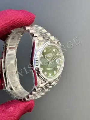 Rolex Datejust 36 mm "Palm Green Fluted Bezel Jubile Kordon" 126234 No. 15 — 5. görsel