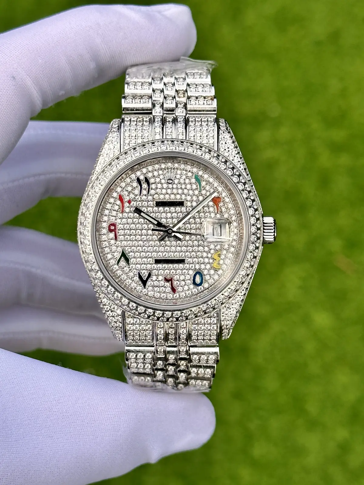 Rolex Datejust "Rainbow Diamond Bezel Arabic Numeral Dial"