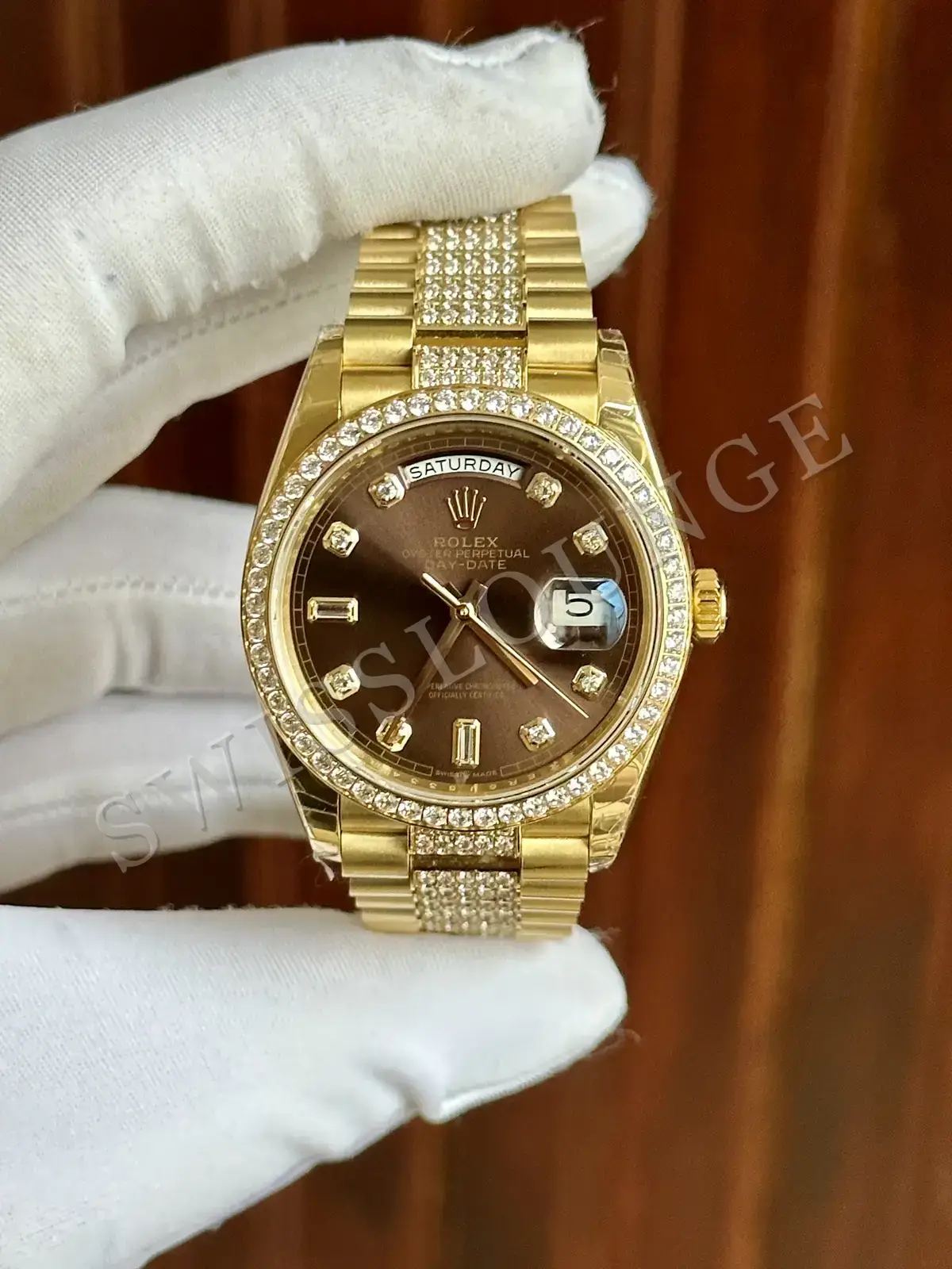 Rolex Day-Date 36 mm "Altın Beyaz Zeytin Beyaz"