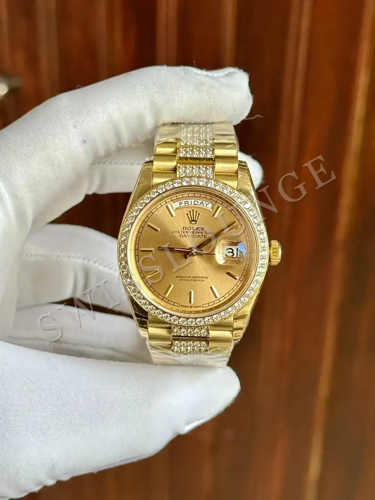 Rolex Day-Date 36 mm "Everose Arduvaz Diamond Kadran Tungsten" 128235 No. 03
