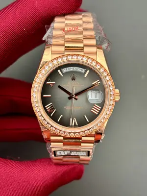 Rolex Day-Date 36 mm "Everose Arduvaz Diamond Kadran Tungsten" 128235 No. 04 — 1. görsel