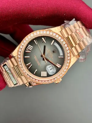 Rolex Day-Date 36 mm "Everose Arduvaz Diamond Kadran Tungsten" 128235 No. 04 — 3. görsel