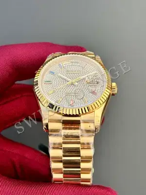 Rolex Day-Date 36 mm "Everose Arduvaz Diamond Kadran Tungsten" 128235, 4. görsel