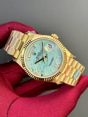 Rolex Day-Date 36 mm "Turquoise Marble Roman Dial" — 2. görsel