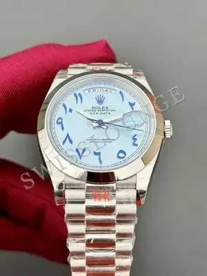 Rolex Day-Date "II Platinum Ice Blue Arabic Dial" — 4. görsel