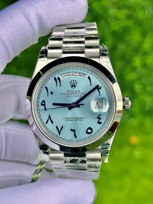 Rolex Day-Date "Platinum Ice Blue Roman Dial"
