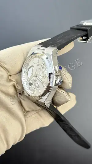 Vacheron Constantin Overseas "Dual Time Beyaz Kadran Kauçuk Kordon", 6. görsel